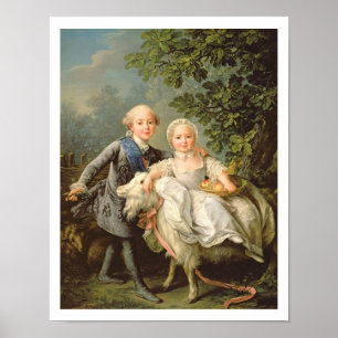 Portrait von Charles Philippe von Frankreich (1757 Poster