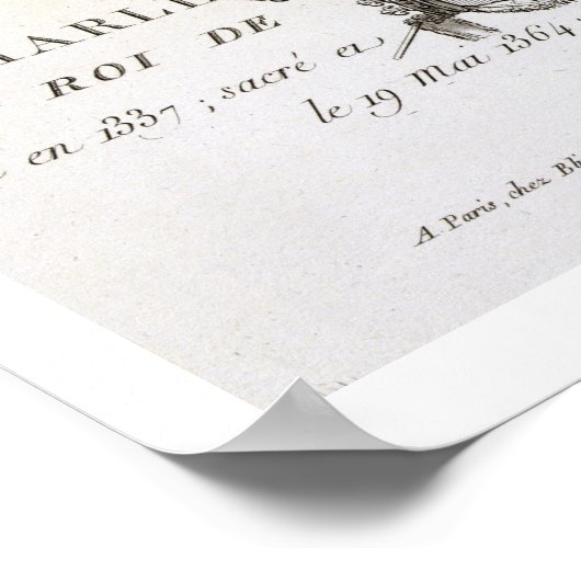 Portrait von Charles V, genannt "The Wise" King of Poster (Ecke)