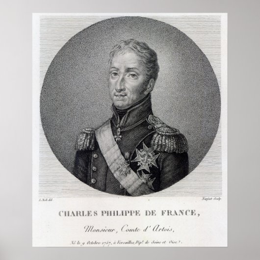 Portrait von Charles von Frankreich Poster (Vorne)