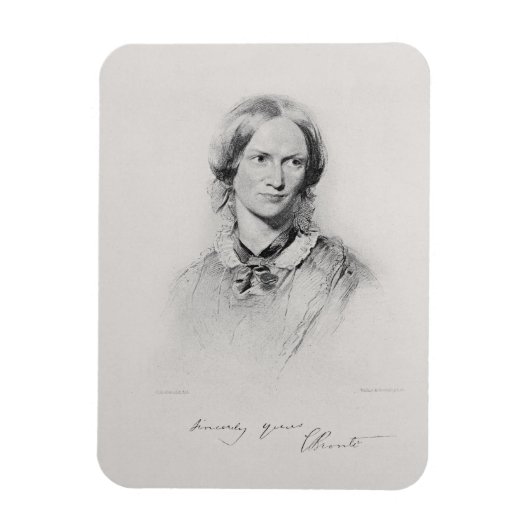 Portrait von Charlotte Bronte, graviert von Walker Magnet (Vertikal)