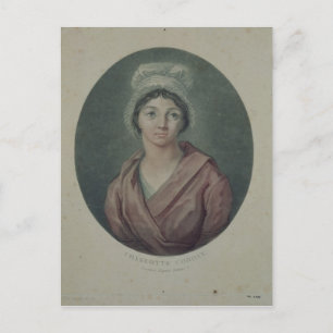 Portrait von Charlotte Corday nach 1793 Postkarte