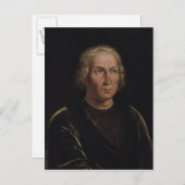 Portrait von Christoph Kolumbus Postkarte (Vorne/Hinten)