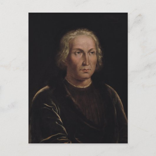 Portrait von Christoph Kolumbus Postkarte (Vorderseite)
