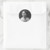 Portrait von Clara Barton Later im Leben Runder Aufkleber (Tasche)