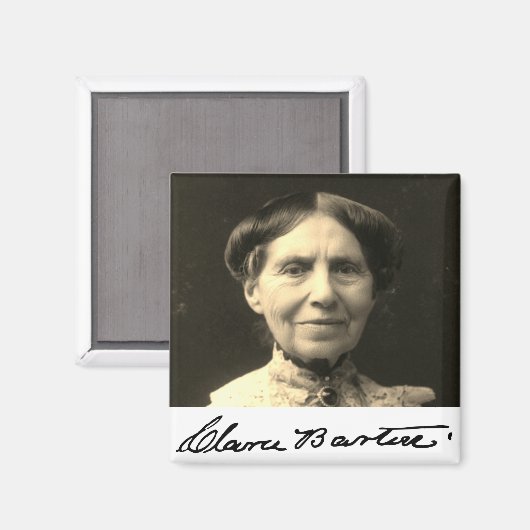 Portrait von Clara Barton Magnet (Vorderseite/Rückseite)