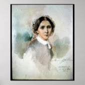 Portrait von Clara Schumann 1853 Poster (Vorne)