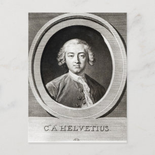 Portrait von Claude Adrien Helvetius, französisch Postkarte