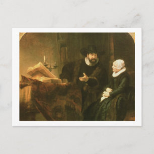 Portrait von Cornelius Anslo und seiner Ehefrau, 1 Postkarte