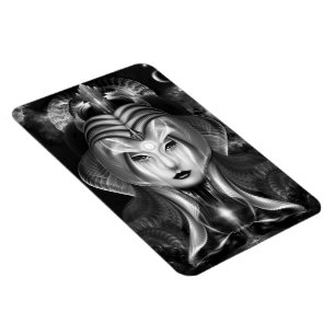 Portrait von Cyiria Midnight Bright Foto Magnet