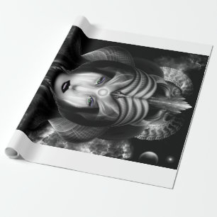 Portrait von Cyiria Mitternacht Geschenkpapier