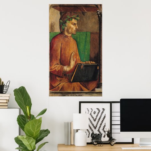 Portrait von Dante Alighieri, c.1475 Poster (Heimbüro)