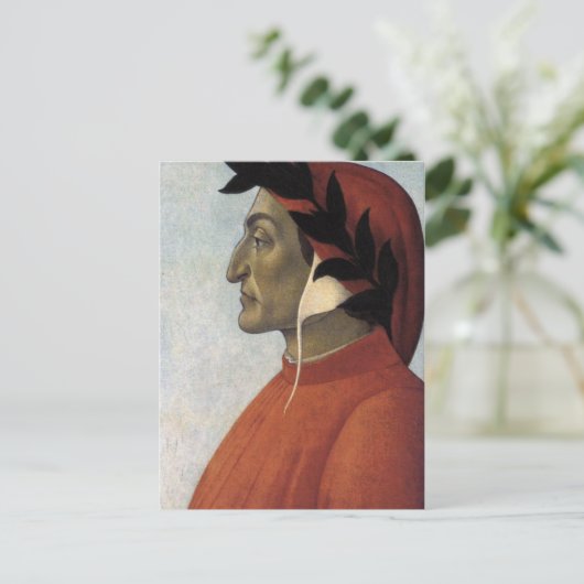 Portrait von Dante Postkarte (Stehend Vorderseite)