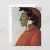 Portrait von Dante Postkarte (Vorne/Hinten)
