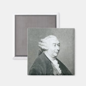 Portrait von David Hume Magnet (Vorderseite/Rückseite)