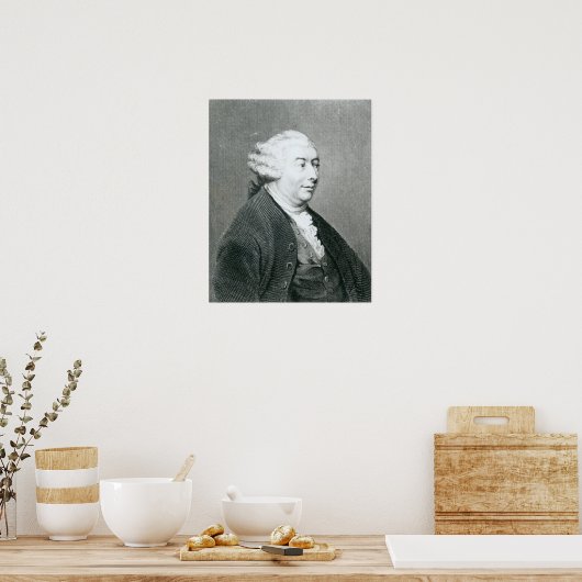 Portrait von David Hume Poster (Küche)