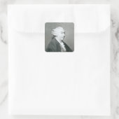 Portrait von David Hume Quadratischer Aufkleber (Tasche)