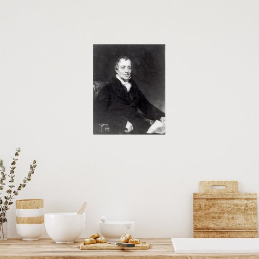 Portrait von David Ricardo Poster (Küche)