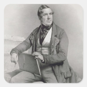 Portrait von David Roberts (1796-1864), Frontispie Quadratischer Aufkleber
