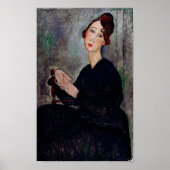 Portrait von Dedie, Modigliani Poster (Vorne)