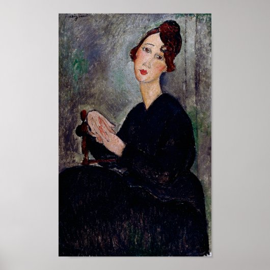 Portrait von Dedie, Modigliani Poster (Vorne)