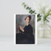 Portrait von Dedie, Modigliani Postkarte (Stehend Vorderseite)