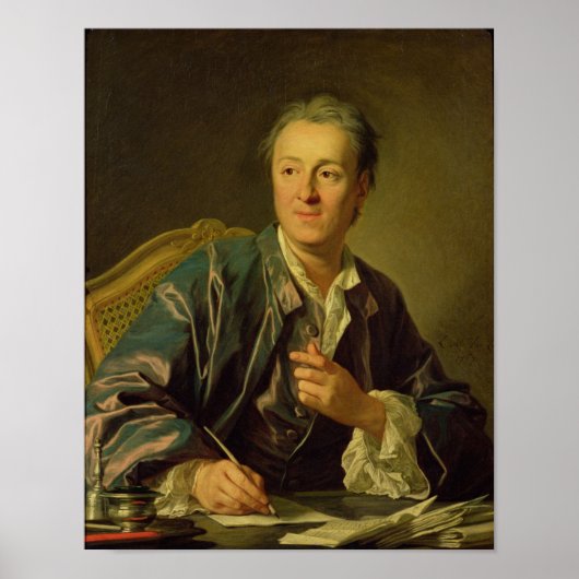 Portrait von Denis Diderot 1767 Poster (Vorne)
