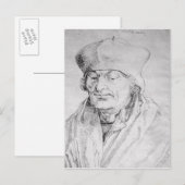 Portrait von Desiderius Erasmus 1520 Postkarte (Vorne/Hinten)