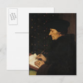 Portrait von Desiderius Erasmus Postkarte (Vorne/Hinten)