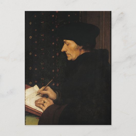 Portrait von Desiderius Erasmus Postkarte (Vorderseite)