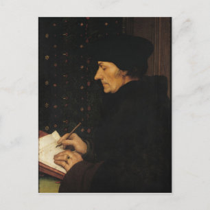 Portrait von Desiderius Erasmus Postkarte