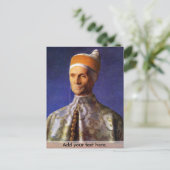 Portrait von Dogen Leonardo Loredan von Bellini Postkarte (Stehend Vorderseite)
