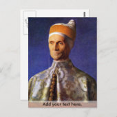 Portrait von Dogen Leonardo Loredan von Bellini Postkarte (Vorne/Hinten)