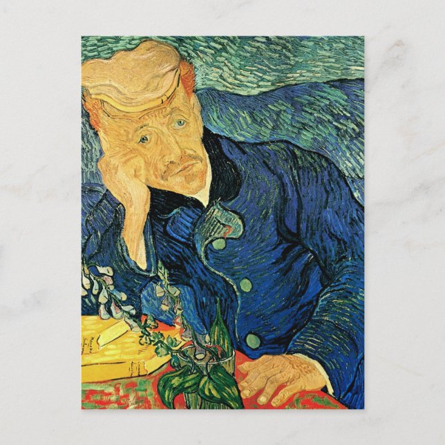 Portrait von Doktor Gachet, Van Gogh Fine Art Postkarte (Vorderseite)