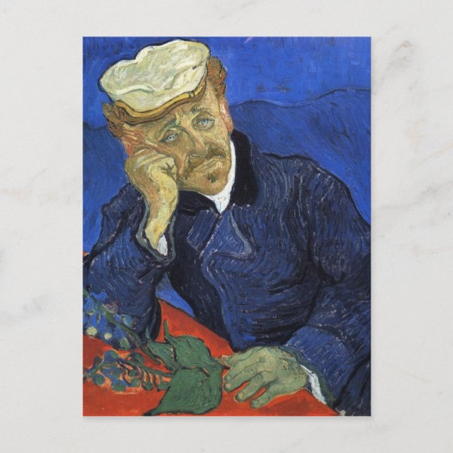 Portrait von Doktor Gachet von Van Gogh Postkarte (Vorderseite)