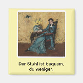 Portrait von Dora Wheeler mit frechem Spruch Magnet (Vorne)