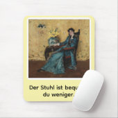 Portrait von Dora Wheeler mit frechem Spruch Mousepad (Mit Mouse)