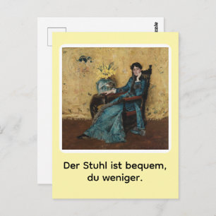 Portrait von Dora Wheeler mit frechem Spruch Postkarte