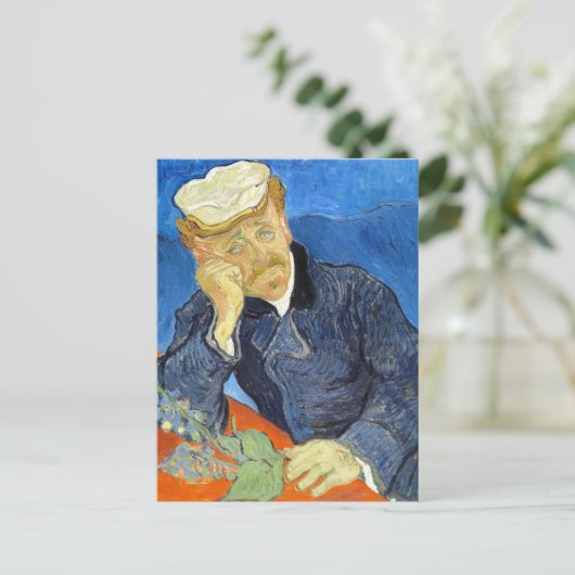 Portrait von Dr. Gachet von Vincent Van Gogh Postkarte (Stehend Vorderseite)