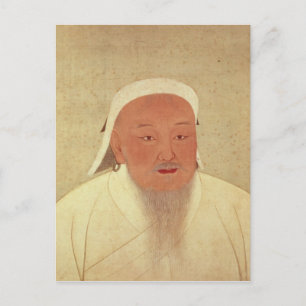 Portrait von Dschingis Khan, Mongol Khan Postkarte