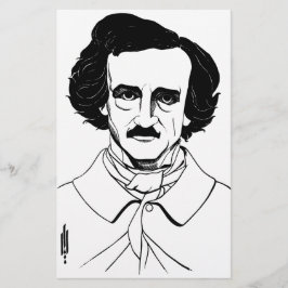 Portrait von Edgar Allan Poe Briefpapier