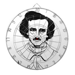 Portrait von Edgar Allan Poe Dartscheibe