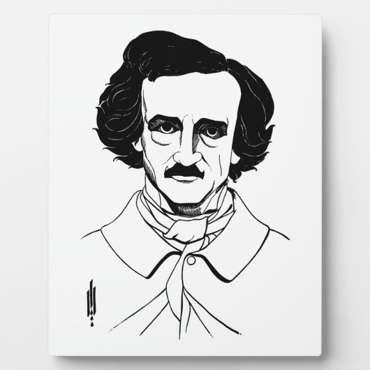 Portrait von Edgar Allan Poe Fotoplatte (Vorderseite)