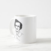 Portrait von Edgar Allan Poe Kaffeetasse (Vorderseite Links)