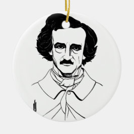 Portrait von Edgar Allan Poe Keramikornament