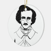 Portrait von Edgar Allan Poe Keramikornament (Links)