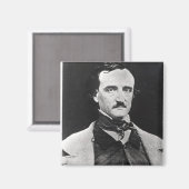 Portrait von Edgar Allan Poe Magnet (Vorderseite/Rückseite)