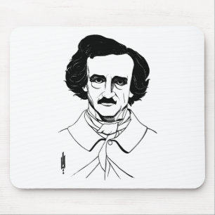 Portrait von Edgar Allan Poe Mousepad
