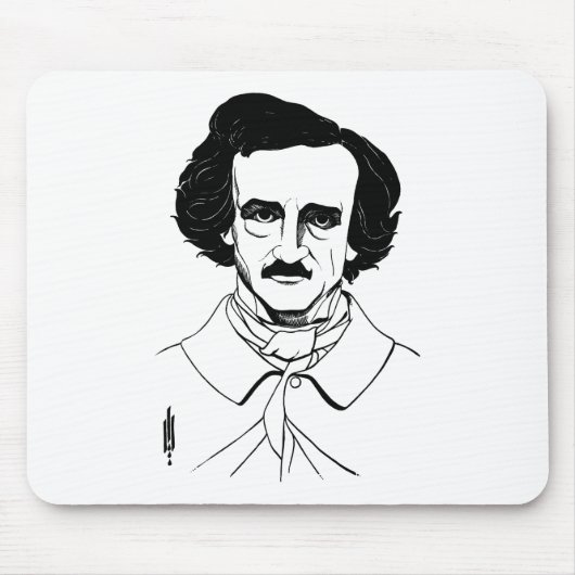Portrait von Edgar Allan Poe Mousepad (Vorne)