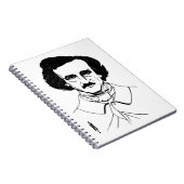 Portrait von Edgar Allan Poe Notizblock (Rechte Seite)