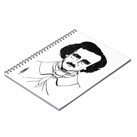 Portrait von Edgar Allan Poe Notizblock (Linke Seite)